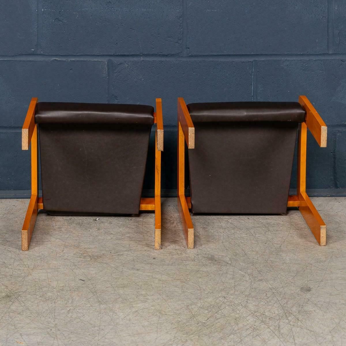 20th Century Italian Pair Of Children's Bauhaus Style Armchairs C.1980 photo buy