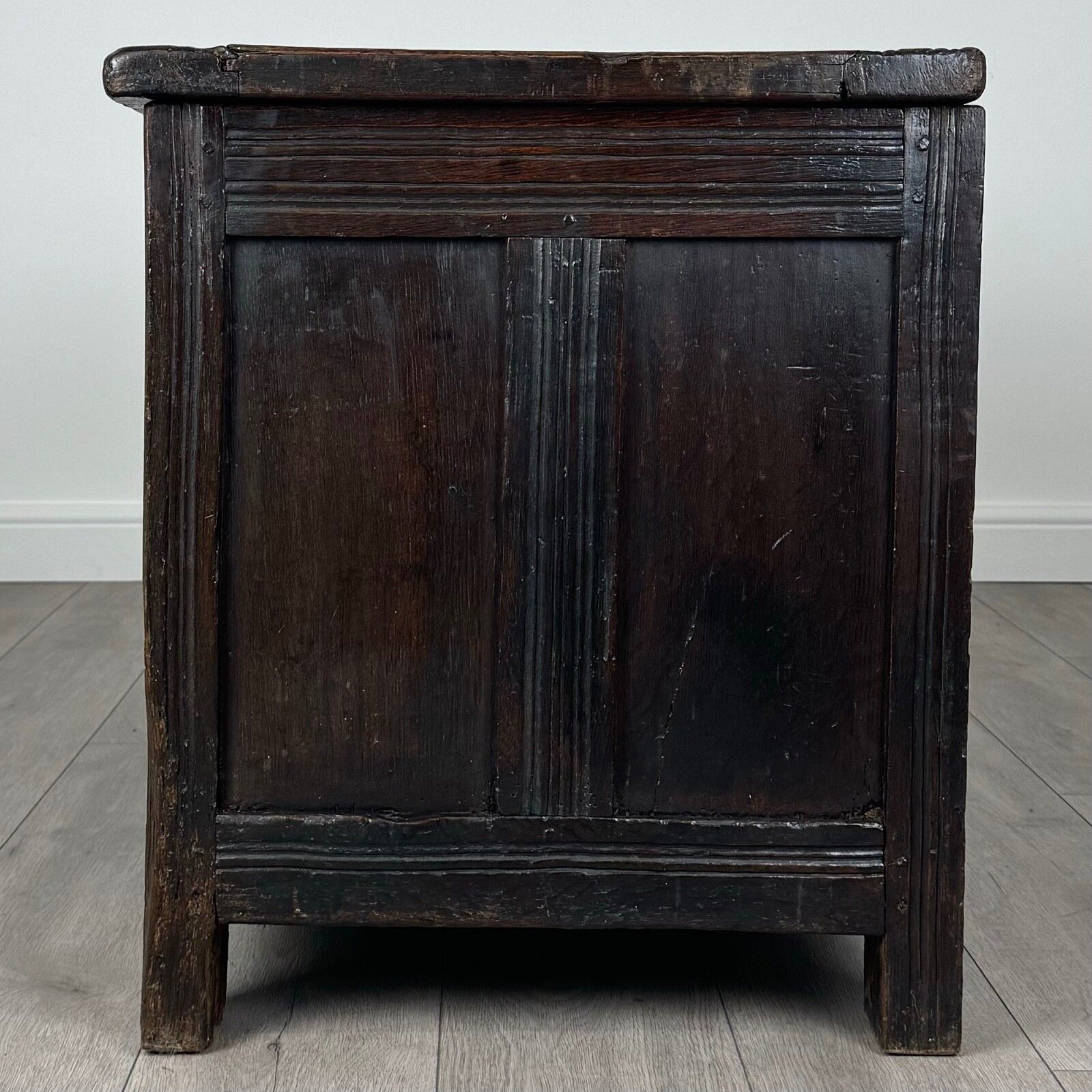 Antique 17th Century Coffer Of Excellent Quality In Oak photo for sale