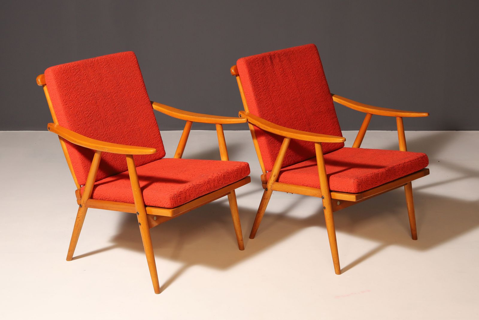 Pair Of Midcentury Armchairs By Jaroslav šmídek For Ton, 1970´S photo vintage