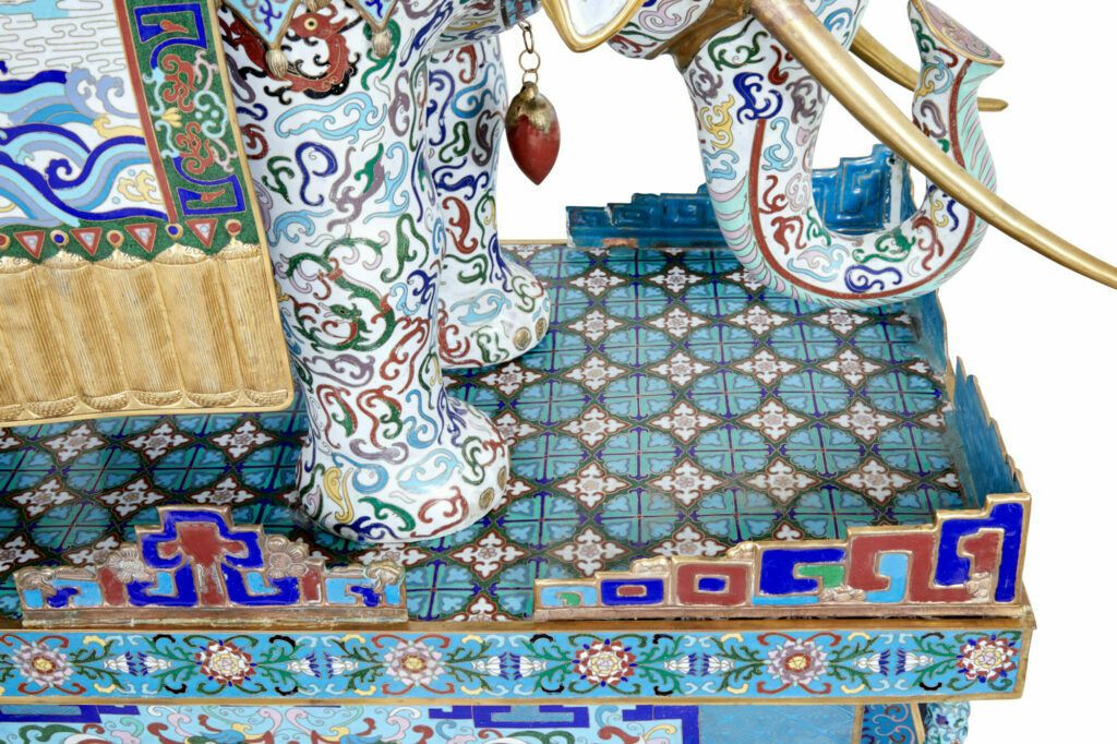Early 20th Century Large Chinese Cloisonne Enamel Elephant photo 41250.0