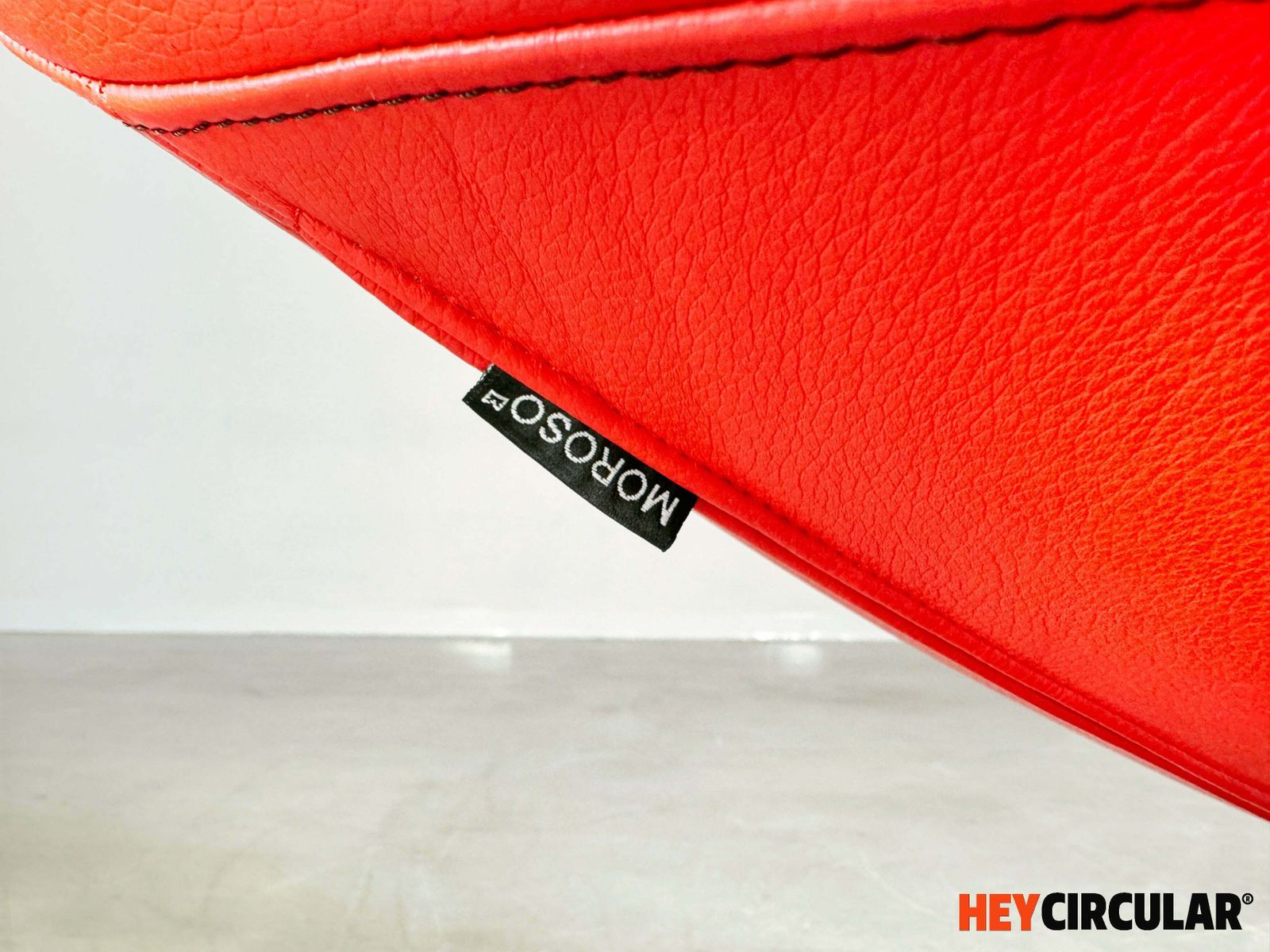 Furniture Original Moroso Armchair Leather Red Patricia Urquiola Swivel photo