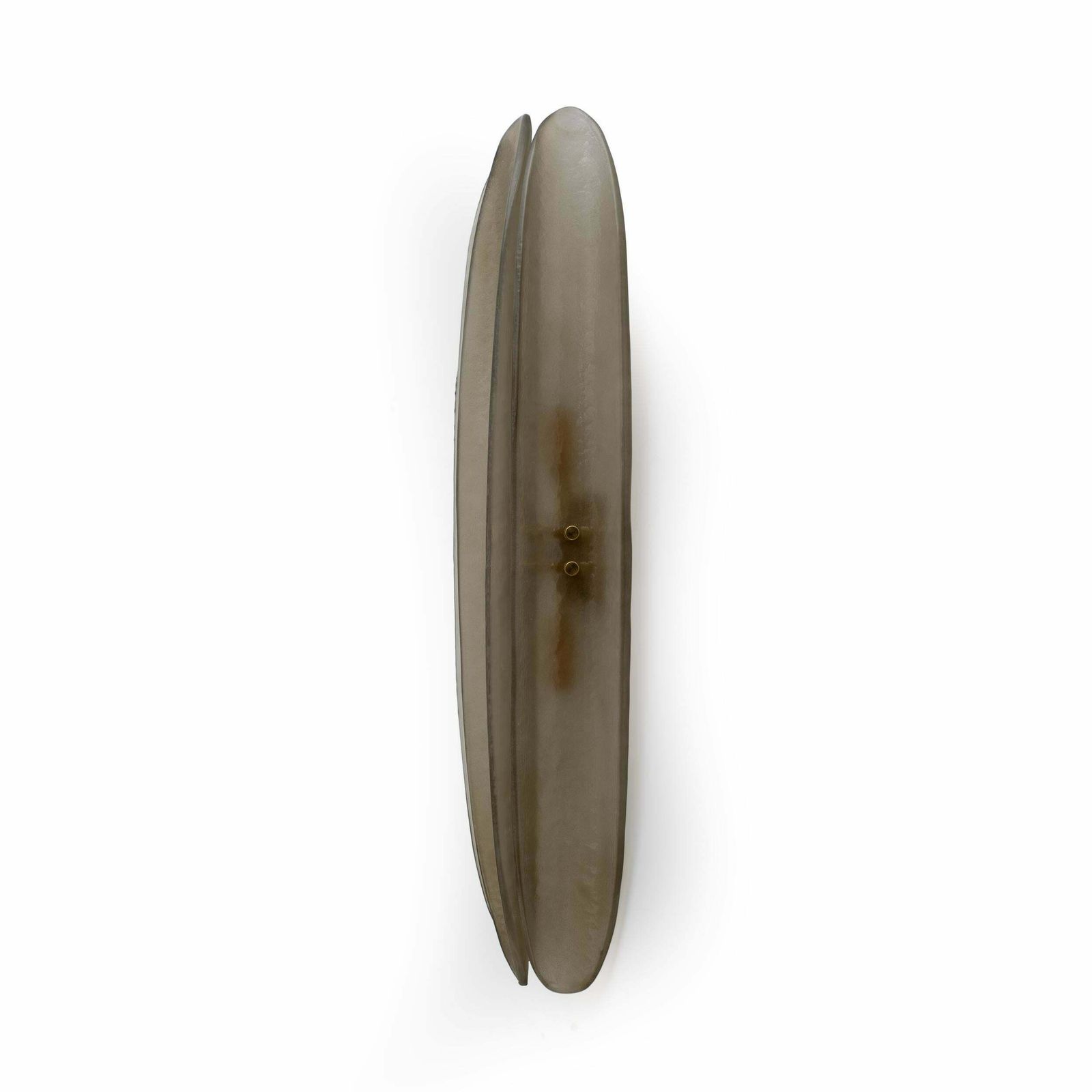 Pair Of Fontana Arte Style Mid Century Modern Smoke Murano Glass Sconces photo vinterior