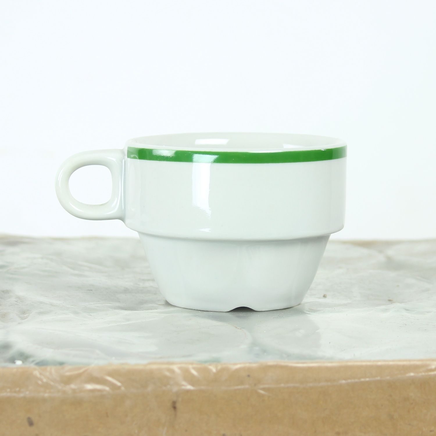 Set Of 12 White Porcelain Cups By Lubiana, Poland 1960s photo vintage