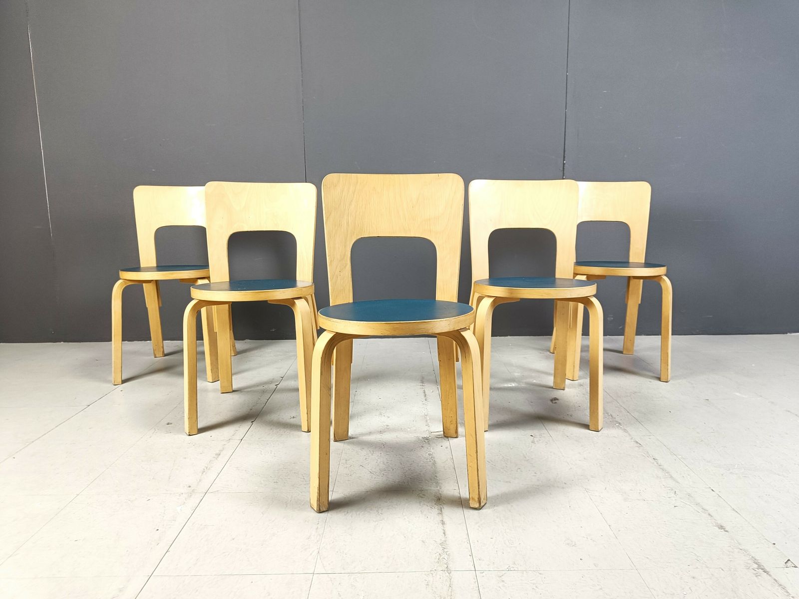 Model 66 Dining Chairs By Alvar Aalto For Artek, 1960s photo furniture