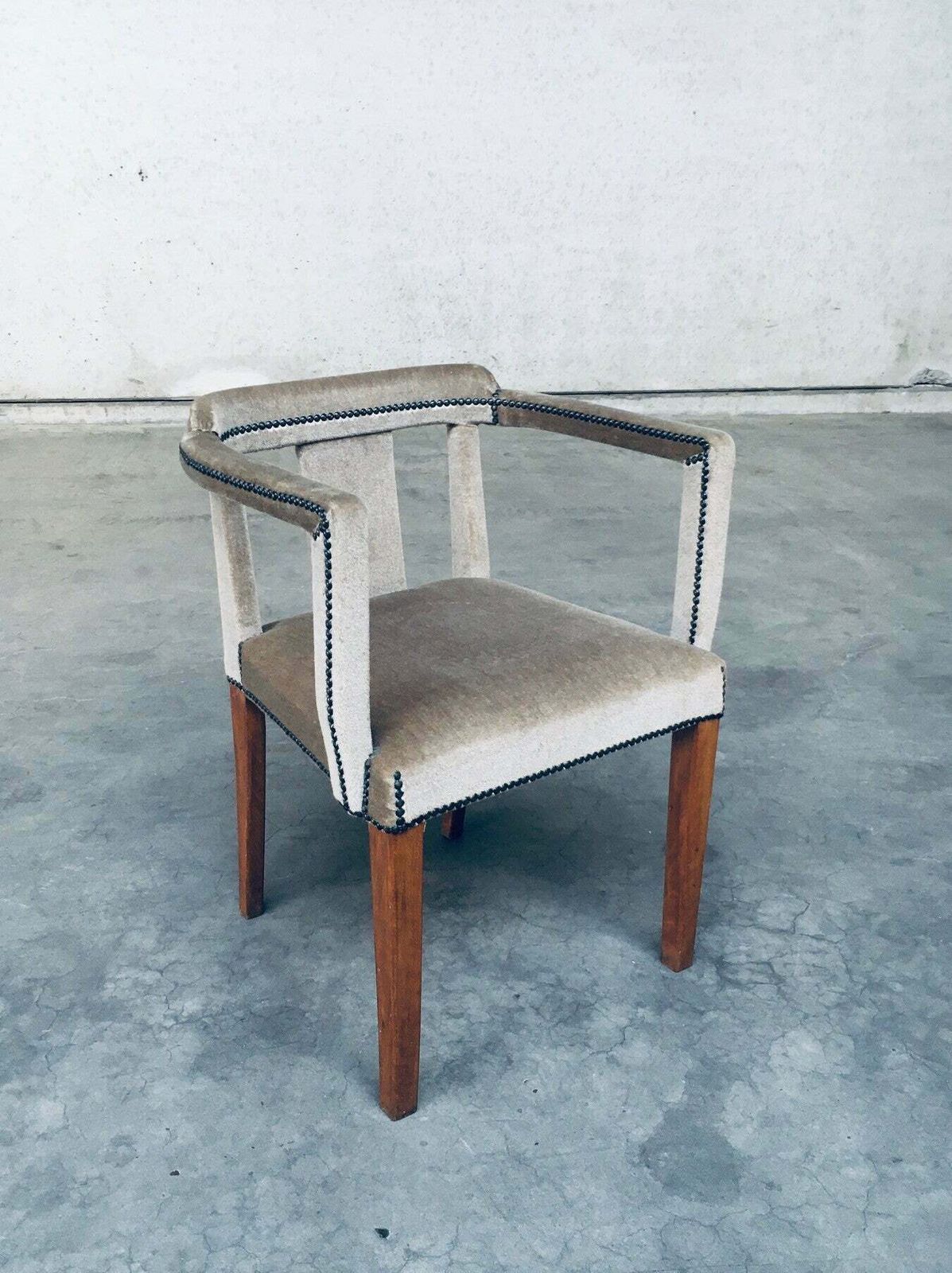 Boudoir Fauteuil Met Fluwelen Bekleding, Jaren 1920 photo for sale