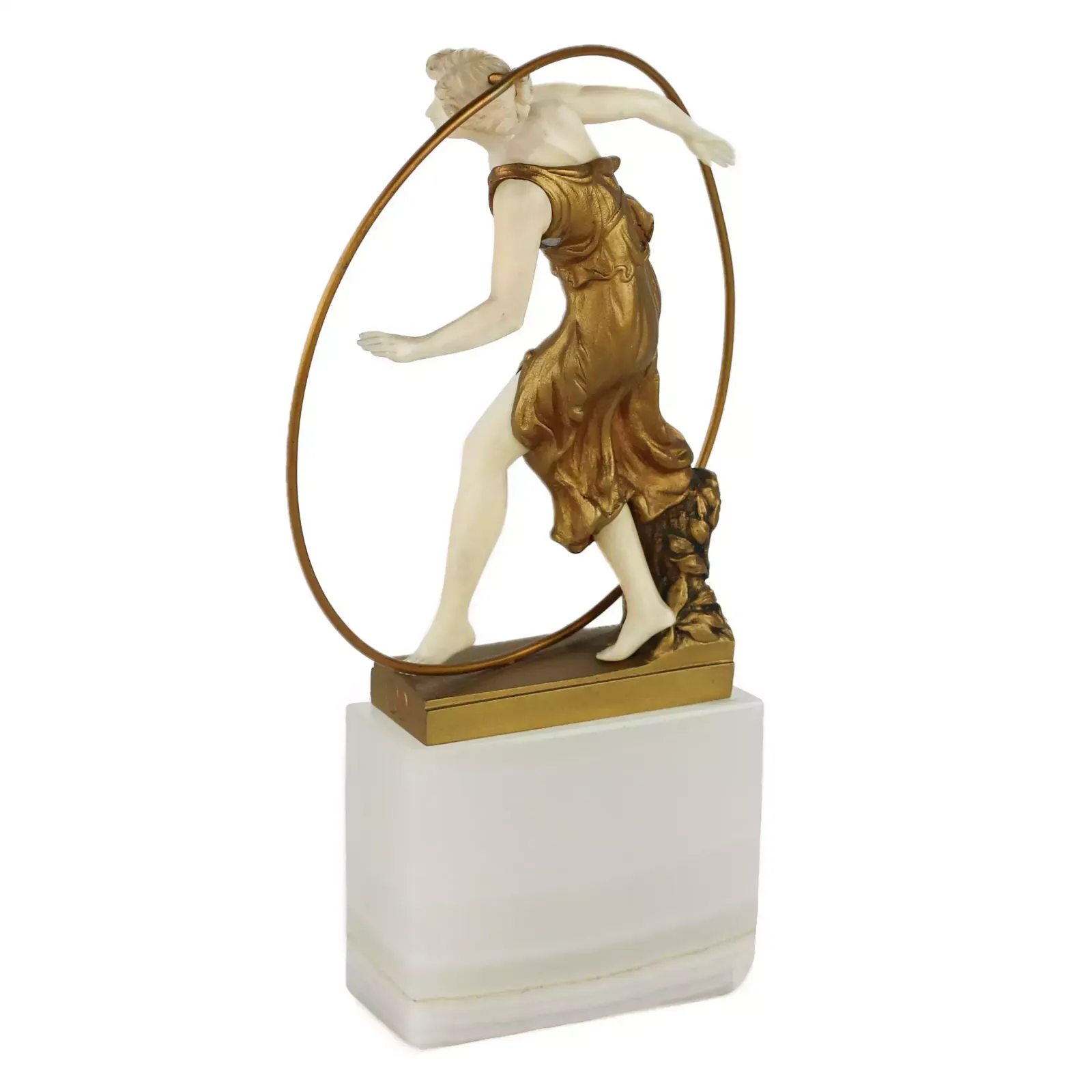 Bronze Figure Of A Woman With A Hoop, 1920. Georges Morin (1874 1950) photo furniture
