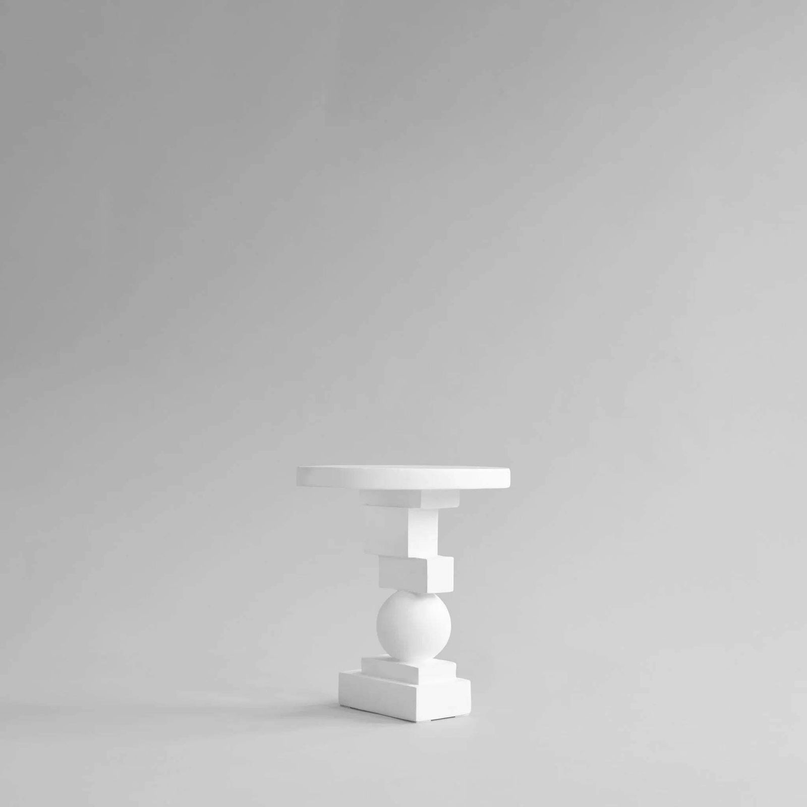 Sofa End, White Side Table, Artist Model, Contemporary Piece, Xxist Century. photo furniture