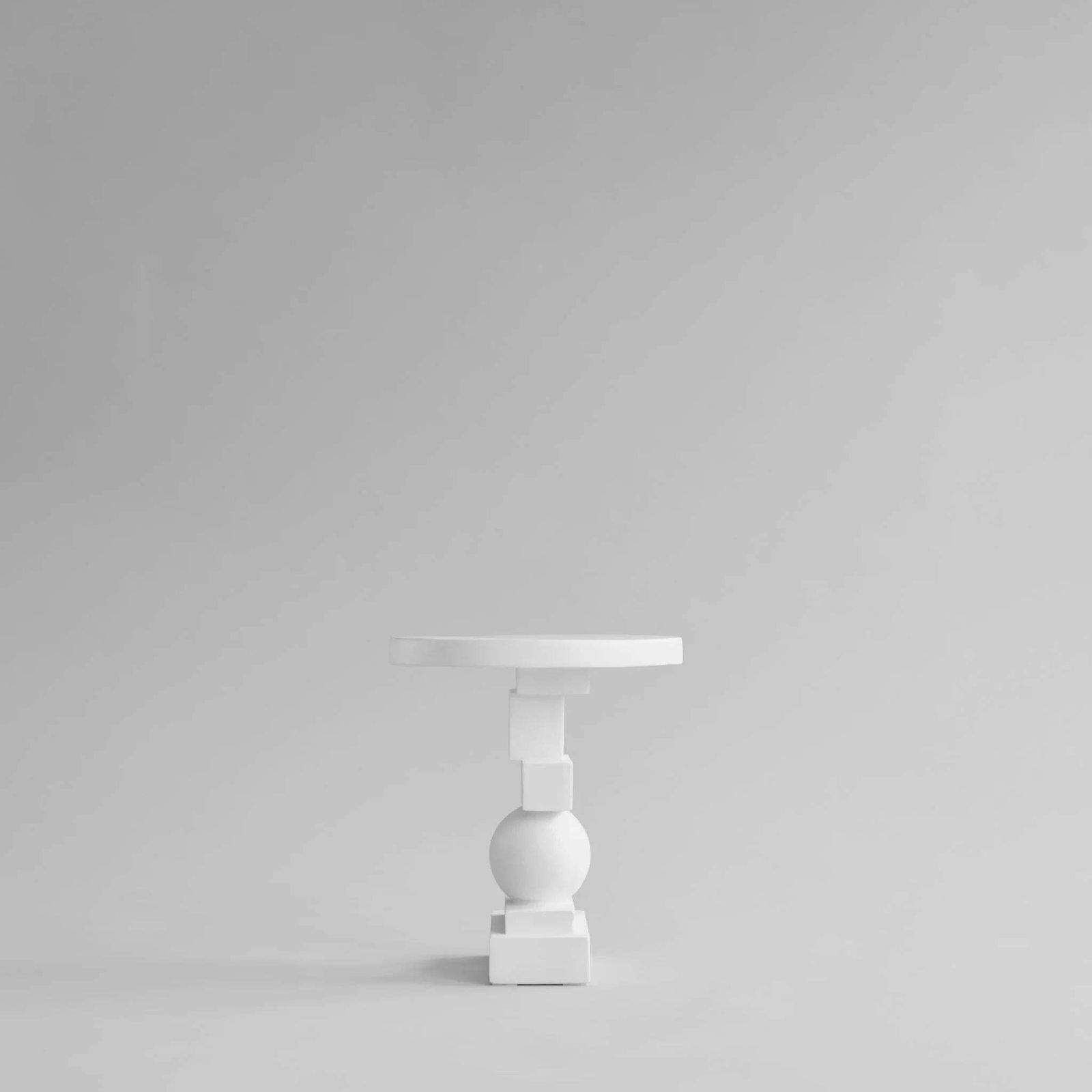 Sofa End, White Side Table, Artist Model, Contemporary Piece, Xxist Century. photo Furniture