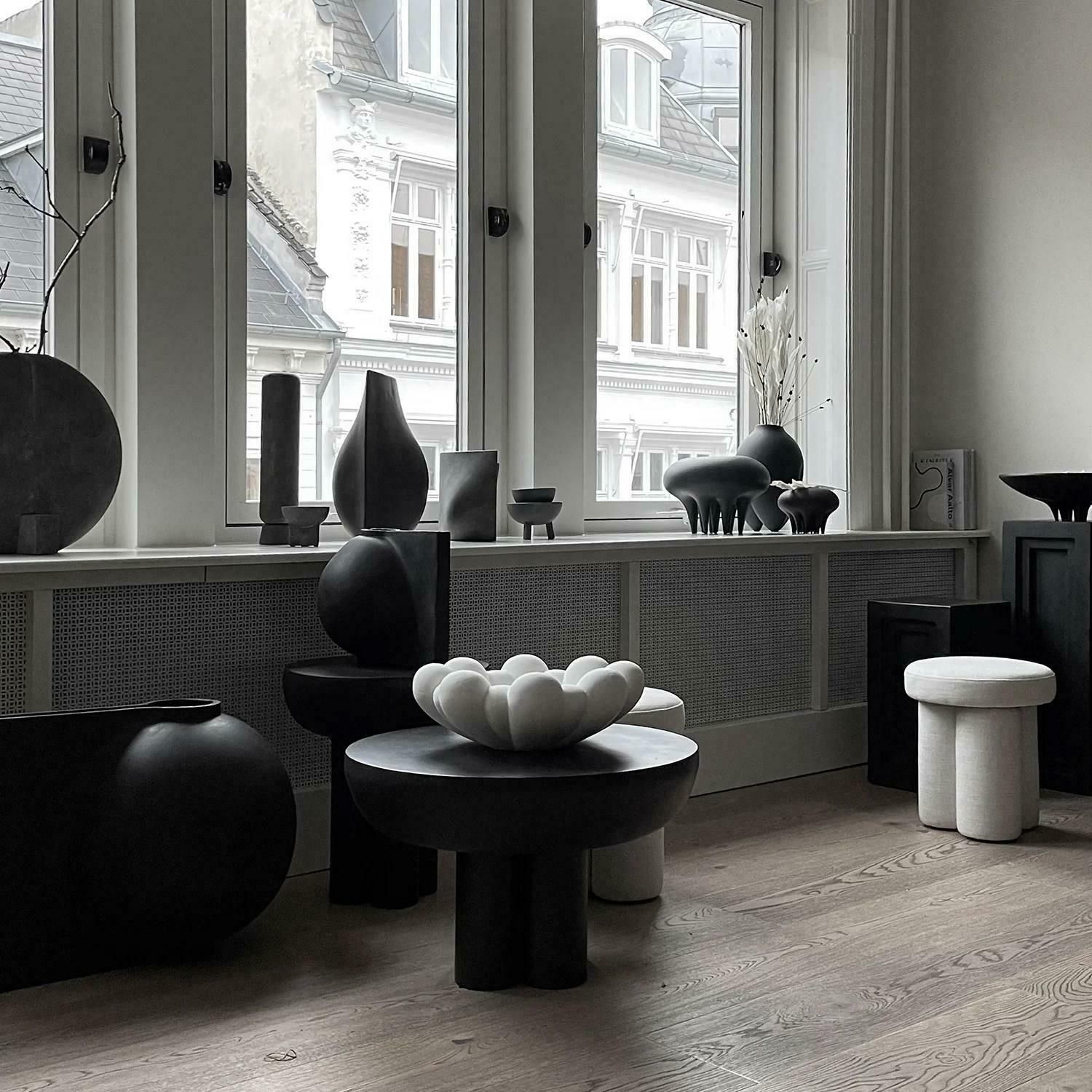 Burnt Black Coffee Table, End Of Sofa Model Crown, Coffee Table In Aluminium. photo buy