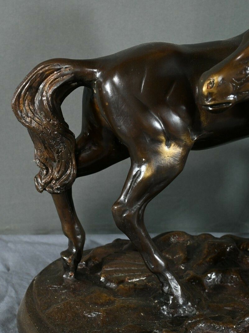 1830.0 Bronze “Arabian Horses”, After Pj. Mène – Early 20th Century photo