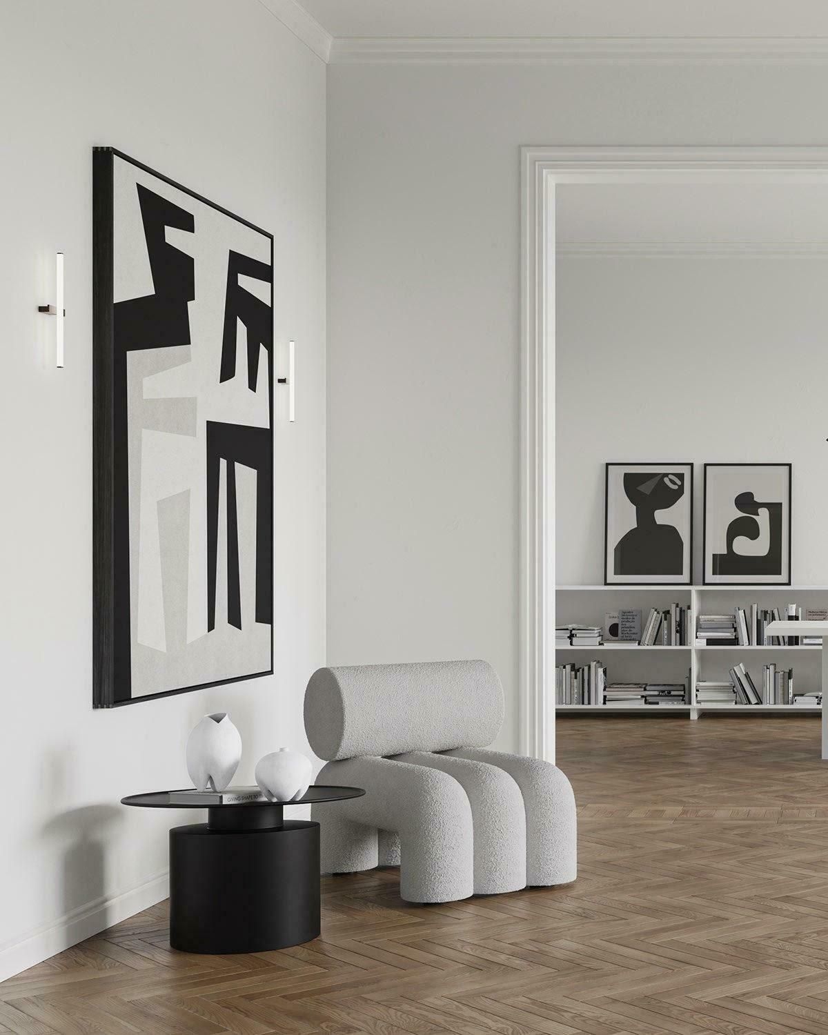photo furniture Pair Of Contemporary Armchairs, Model Foku, Off White Colour, Curly Fabric .
