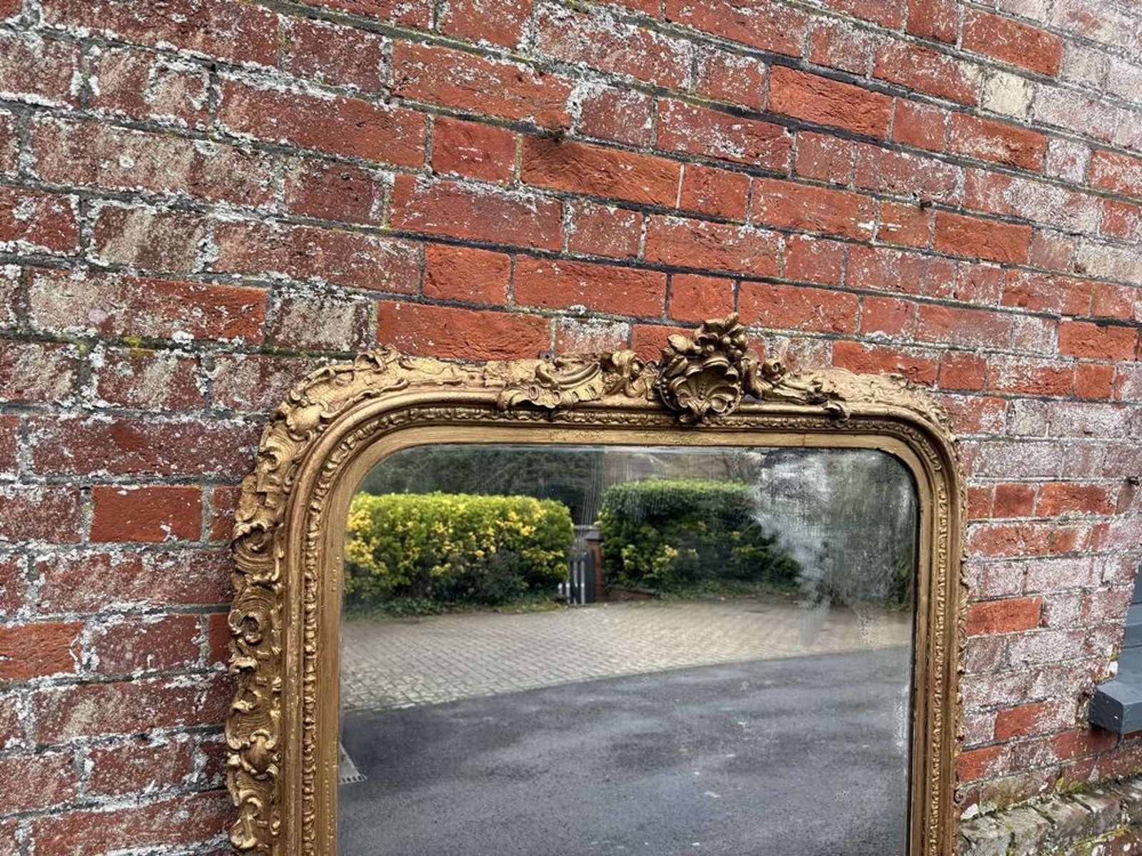 A Stunning Antique English 19th C Arched Top Gilt Overmantle Mirror photo 1995.0