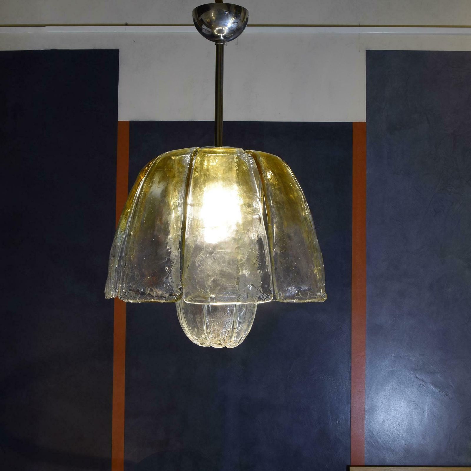 1970s Murano Glass Suspension Chandelier. photo 2352.0
