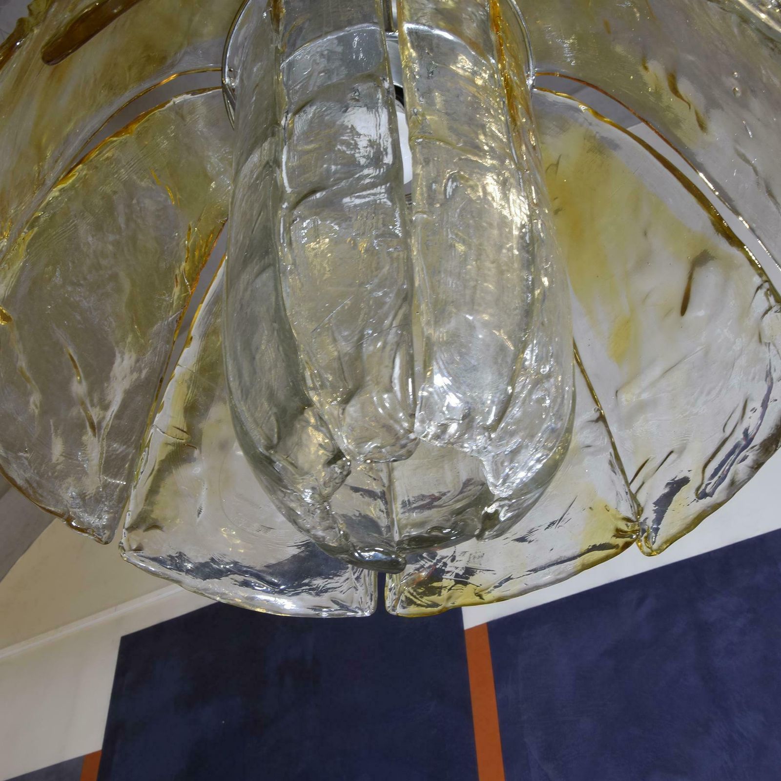 photo for sale 1970s Murano Glass Suspension Chandelier.
