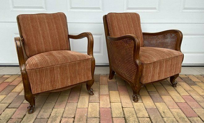Antique Italian Lounge Chairs, 1920s, Set Of 2 photo Furniture