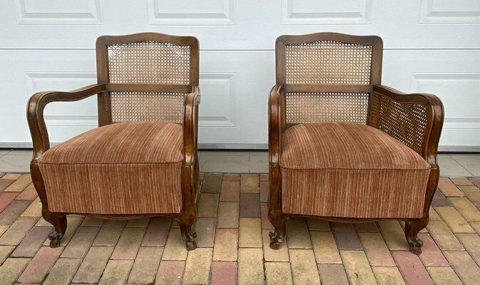 Antique Italian Lounge Chairs, 1920s, Set Of 2 photo vinterior