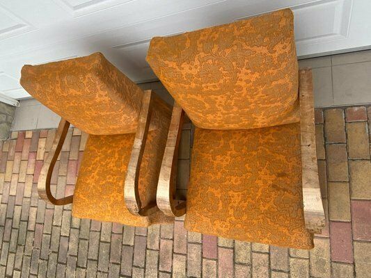 Art Deco Italian Chairs In Walnut, 1920s, Set Of 2 photo 2963.0