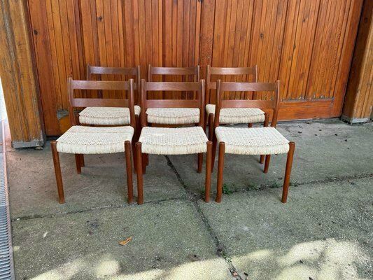 Mid Century Danish Chairs Model 84 By Niels O. Møller For J.L. Møllers, 1960s, Set Of 6 photo furniture