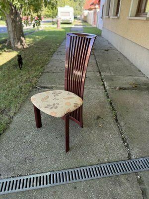 Lacquer And Fabric Dining Chairs By Pietro Costantini, 1980, Set Of 6 photo vinterior