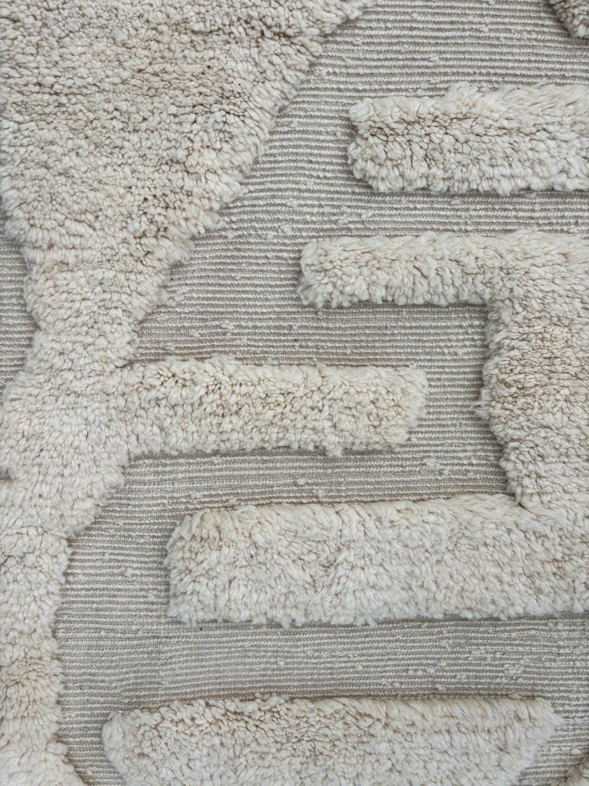 Modern Moroccan Beni Ouarain Wool Rug Cm – Natural Cream With Geometric Pattern   Beni Ourain Carpet   Contemporary Rug   Shaggy Rug photo Textiles