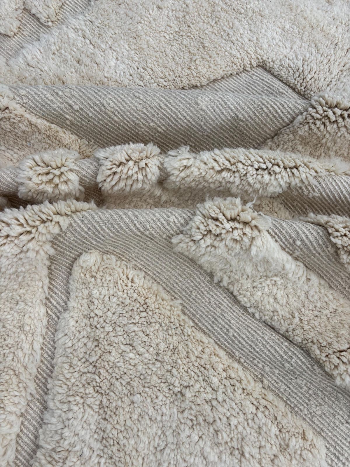Modern Moroccan Beni Ouarain Wool Rug Cm – Natural Cream With Geometric Pattern   Beni Ourain Carpet   Contemporary Rug   Shaggy Rug photo buy