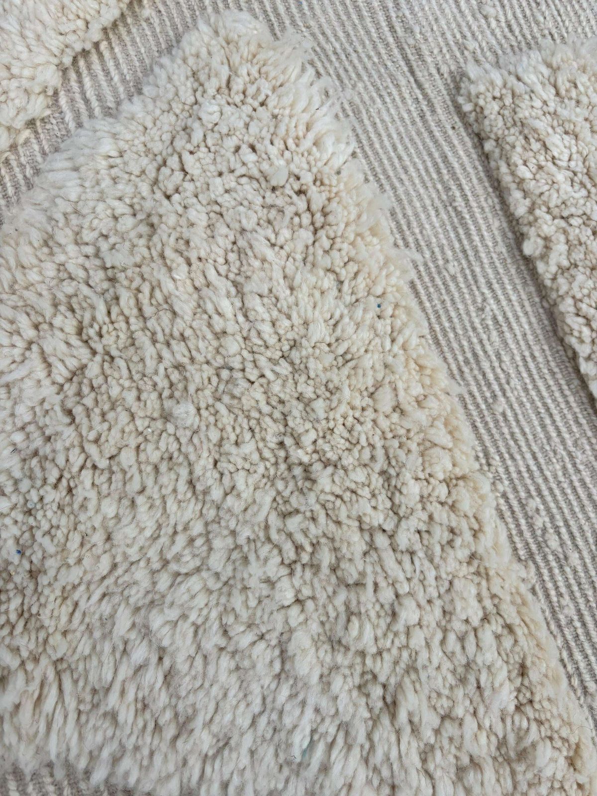 Modern Moroccan Beni Ouarain Wool Rug Cm – Natural Cream With Geometric Pattern   Beni Ourain Carpet   Contemporary Rug   Shaggy Rug photo vintage