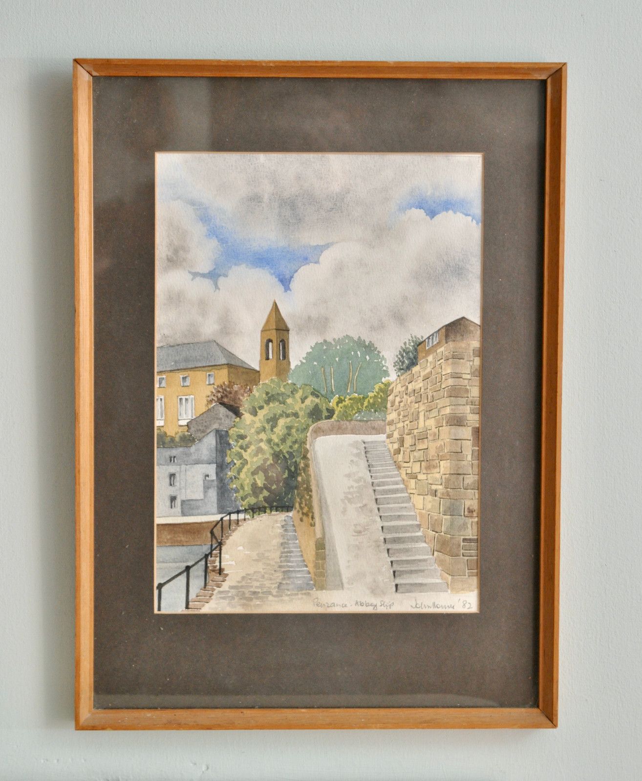 Rev John Horner, 1982, Watercolour Painting, Penzance Abbey Slip, Cornwall