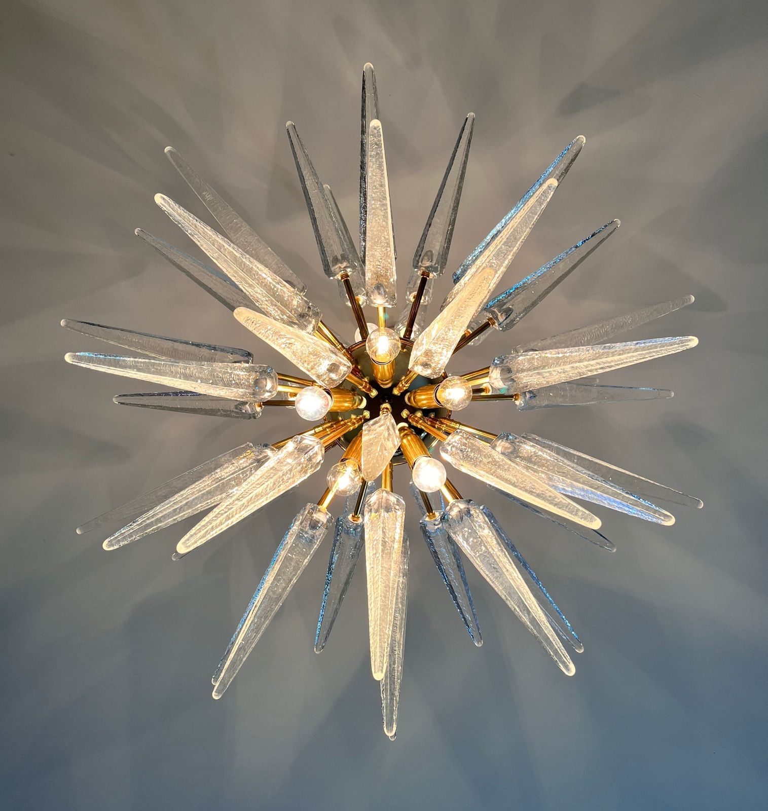 photo buy Exceptional Murano Trasparent Glass Sputnik Chandelier   51 Clear Glasses