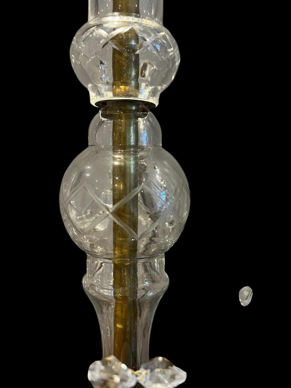 A Twelve Light Italian Marie Theresa Antique Crystal Chandelier photo Lighting