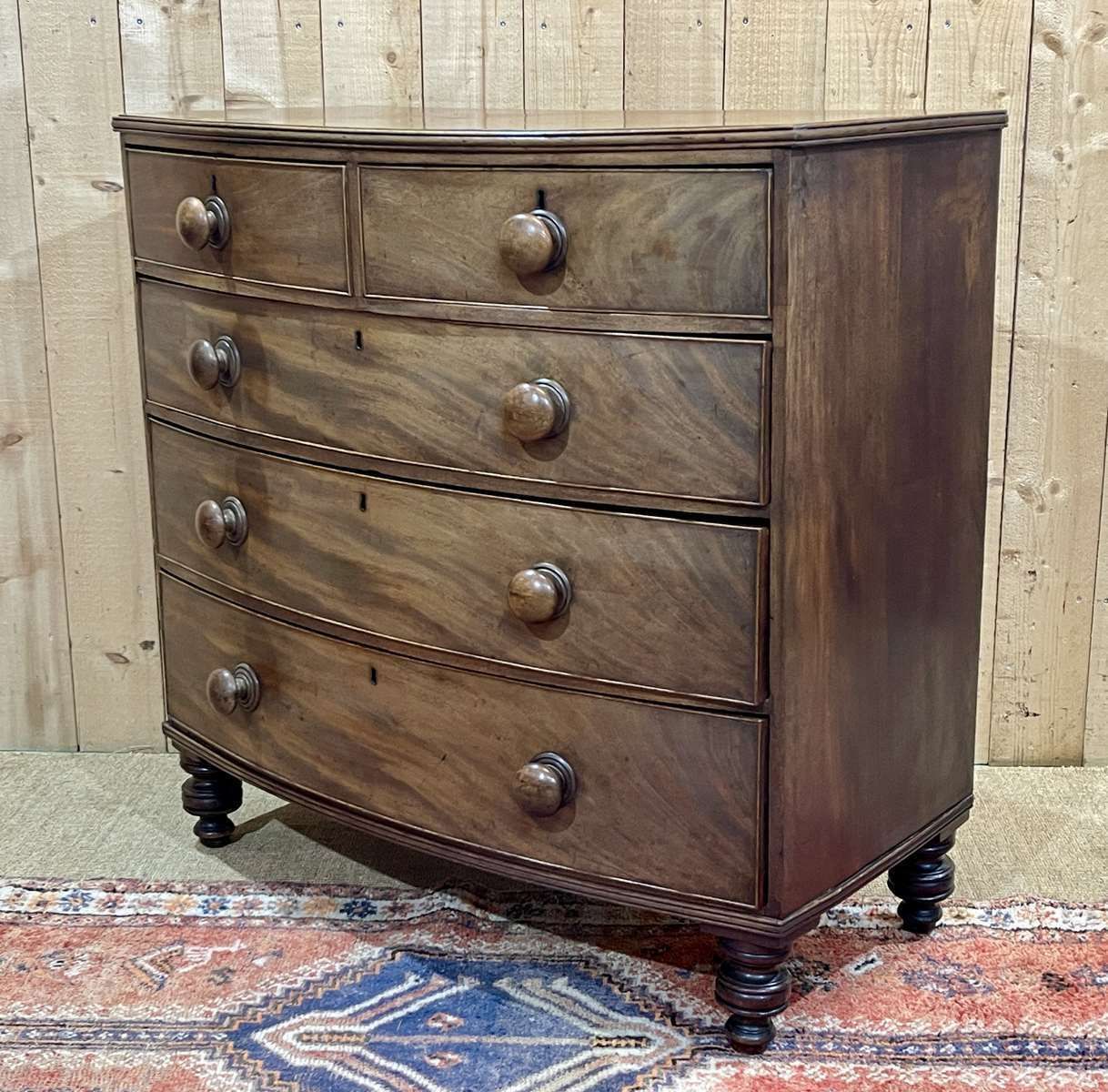 photo vintage 19th Century Victorian Mahogany Chest Of Drawers
