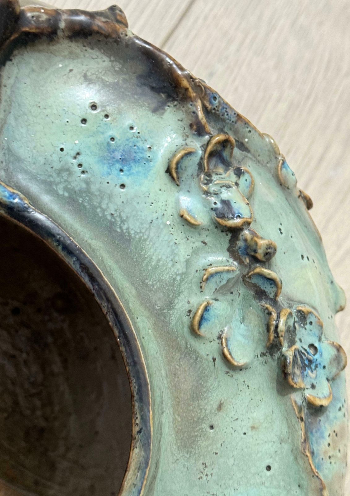 photo for sale Art Nouveau Belgium Stoneware Studio Pottery Vase