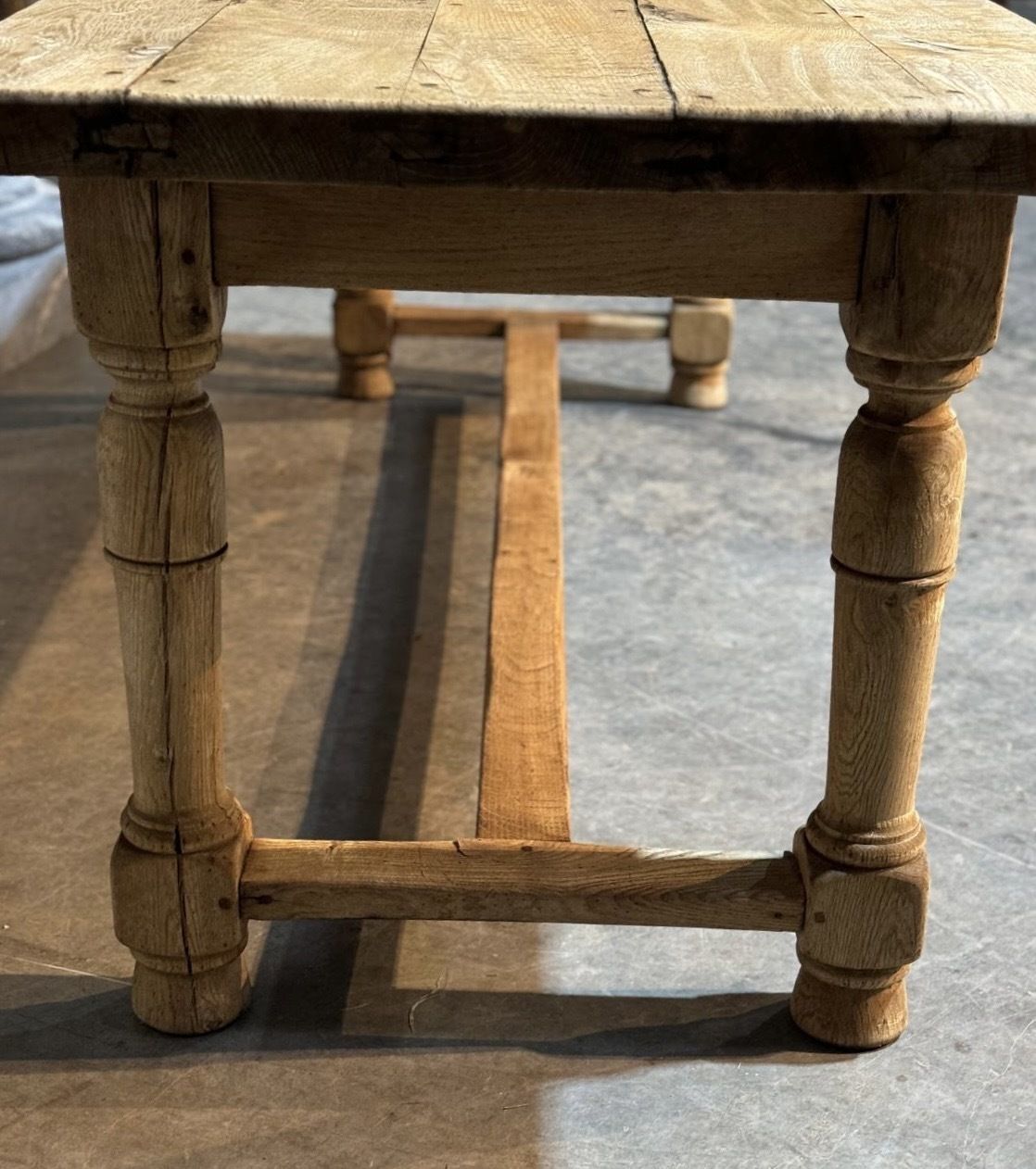 photo for sale Characterful Bleached Oak Farmhouse Dining Table