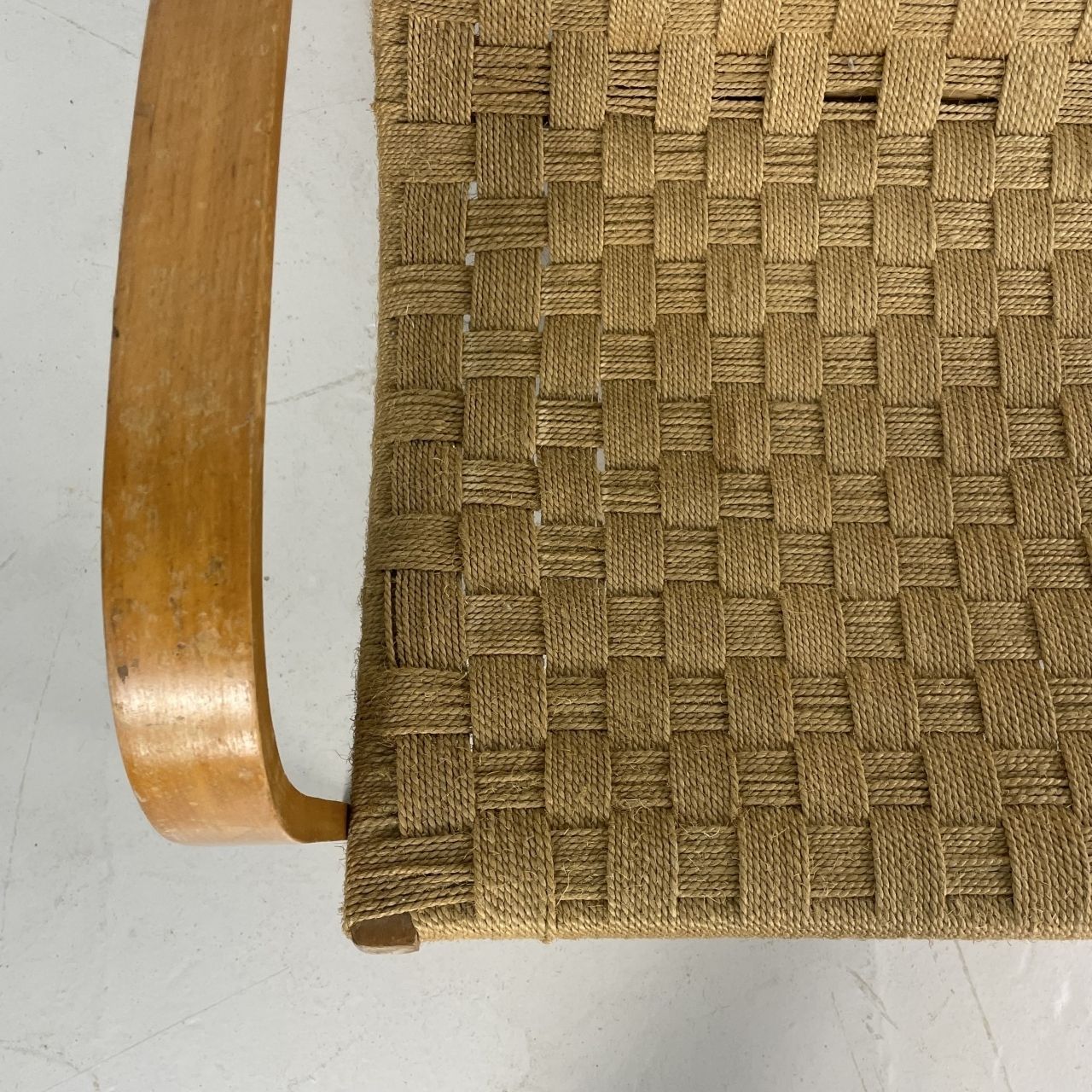 Mid Century Italian Wood And Chord Lounge Bench / Sofa photo 1052.0