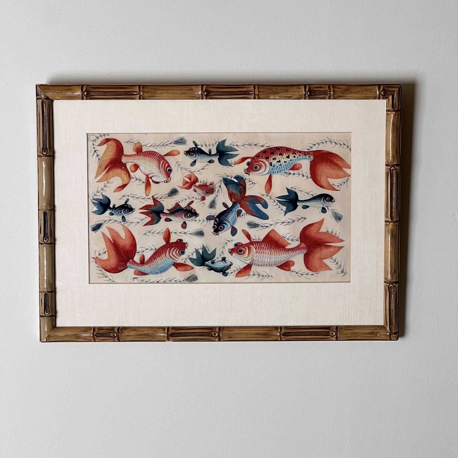 A Late C19th Chinese Gouache Painting On Pith Paper photo vintage