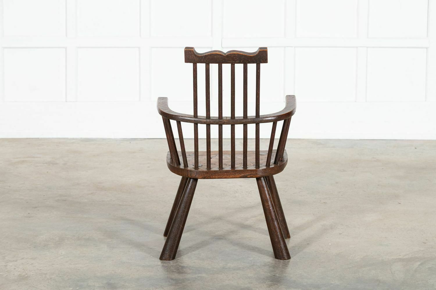 Irish 19thc Vernacular Oak & Elm Famine Chair photo vinterior