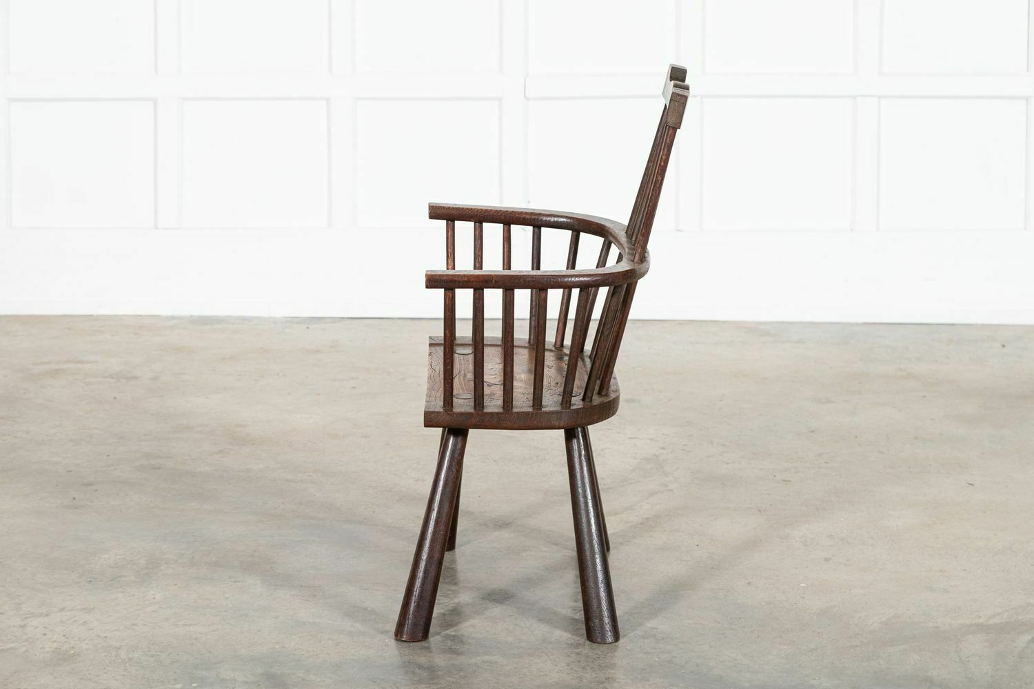 Irish 19thc Vernacular Oak & Elm Famine Chair photo buy