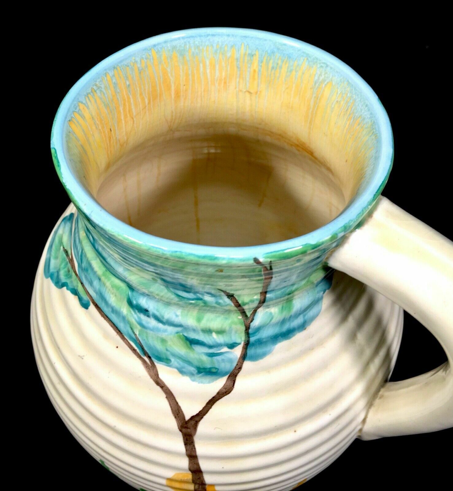 Antique Clarice Cliff Fragrance Lotus Jug Large / C1935 Art Deco Pottery Bizarre photo Home Decor