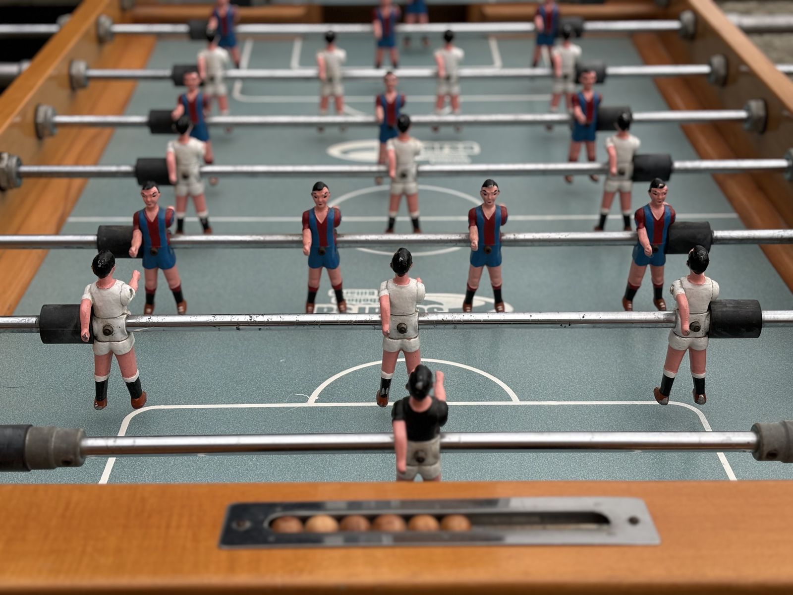 photo furniture Stunning Quality 1980s Spanish Foosball Kicker Table