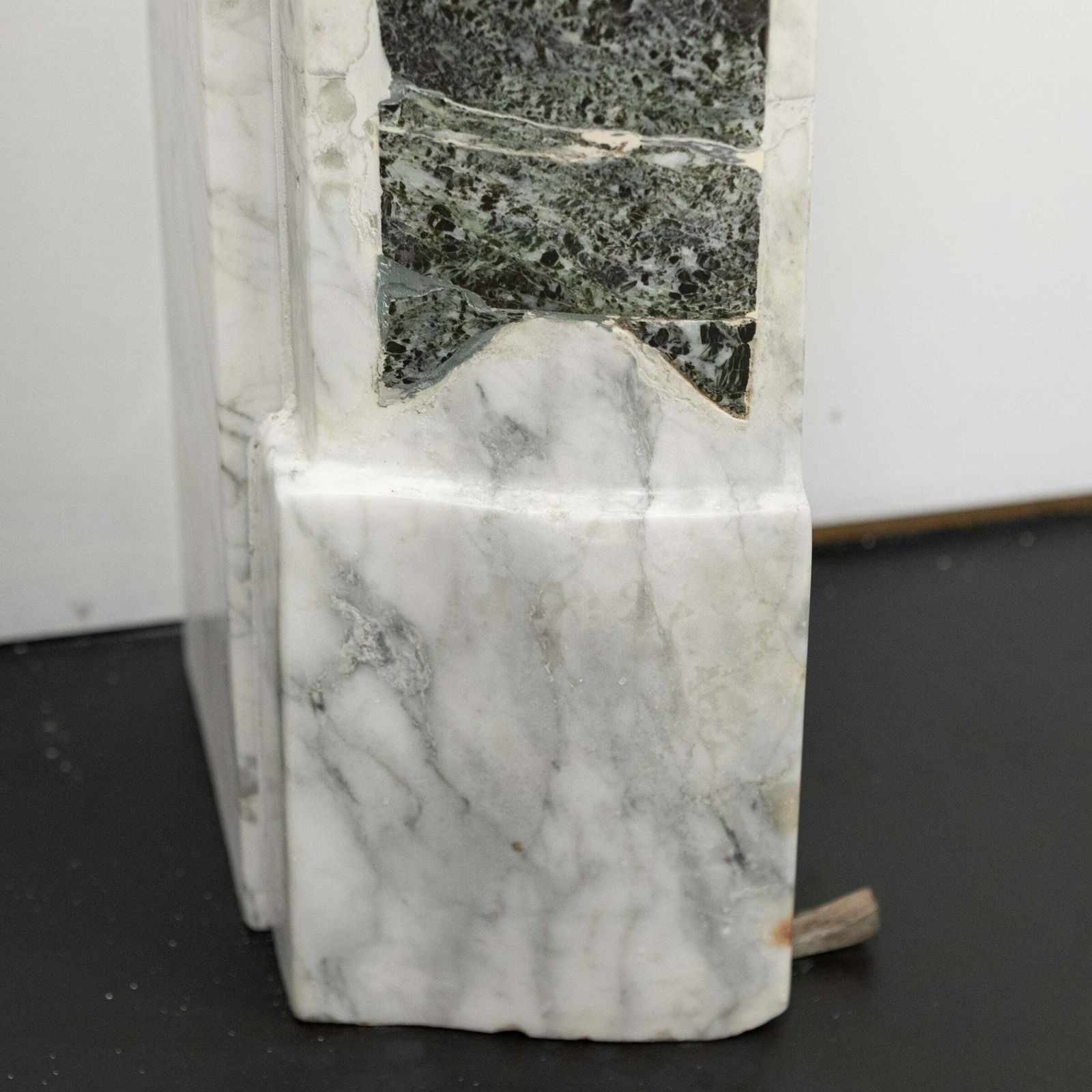 photo furniture 18th Century French Provençal Carrara Brocatelle & Verde Marble Chimneypiece