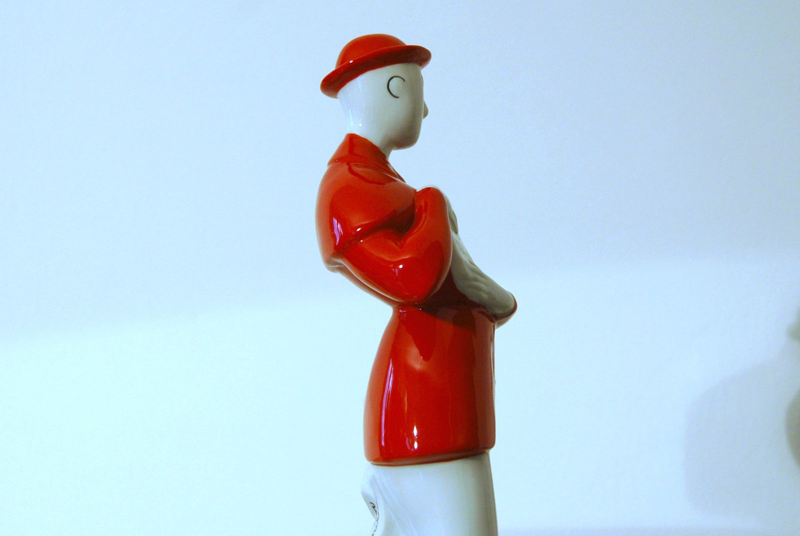 Polychrome Ceramic L. Fabris " Mr. Bonaventura " 1940 Italy photo vintage