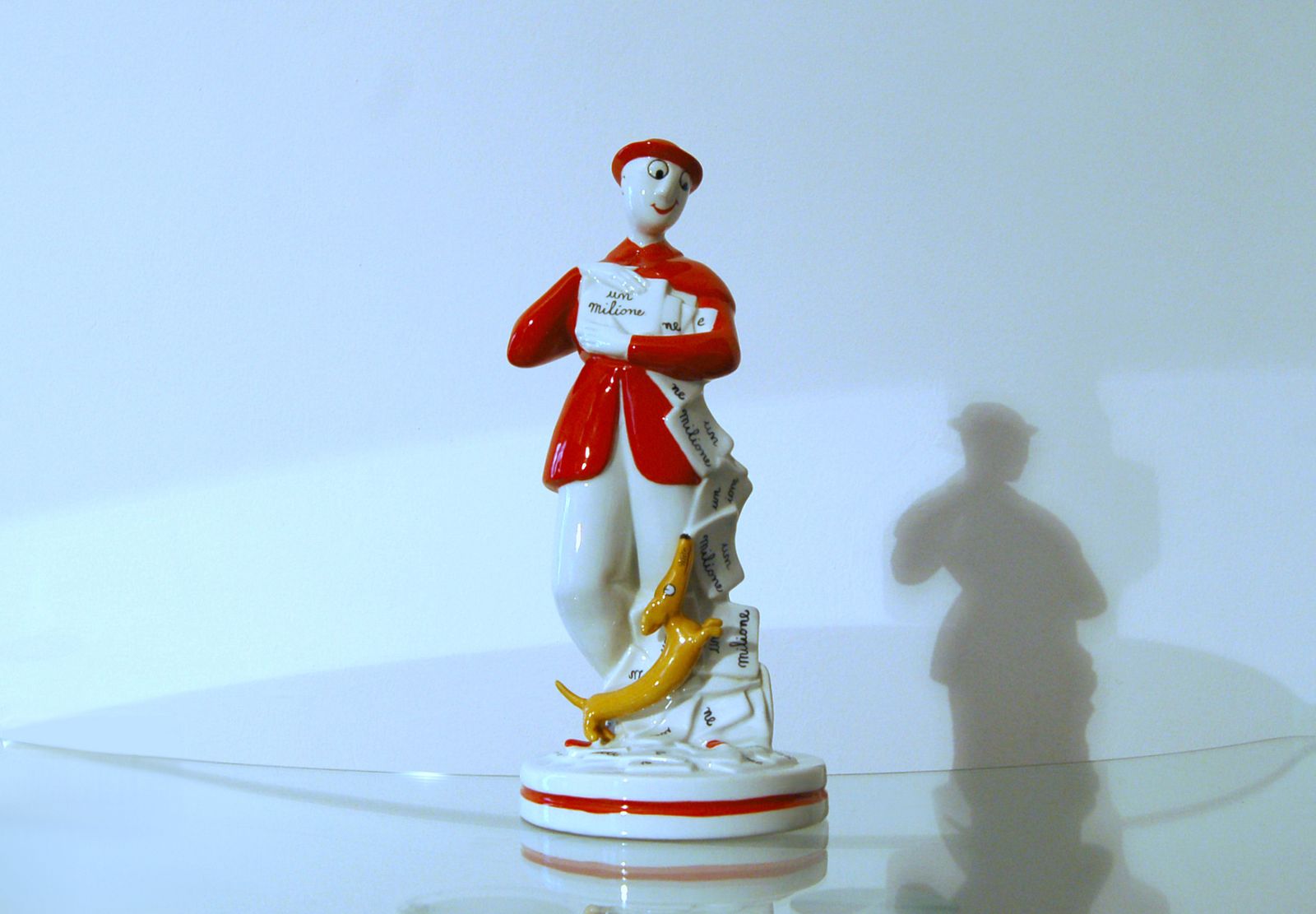 Polychrome Ceramic L. Fabris " Mr. Bonaventura " 1940 Italy