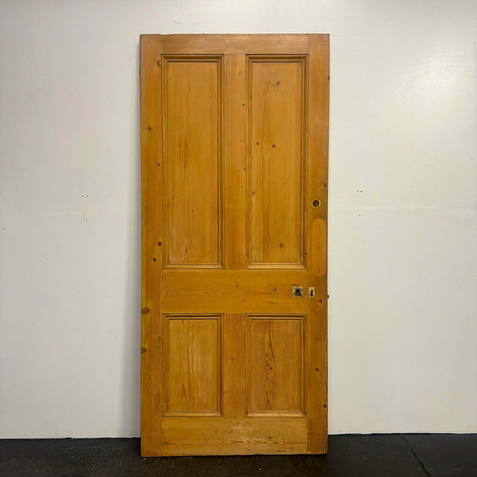 Antique Victorian Pine Door   210cm X 94cm Ap15 photo 185.0