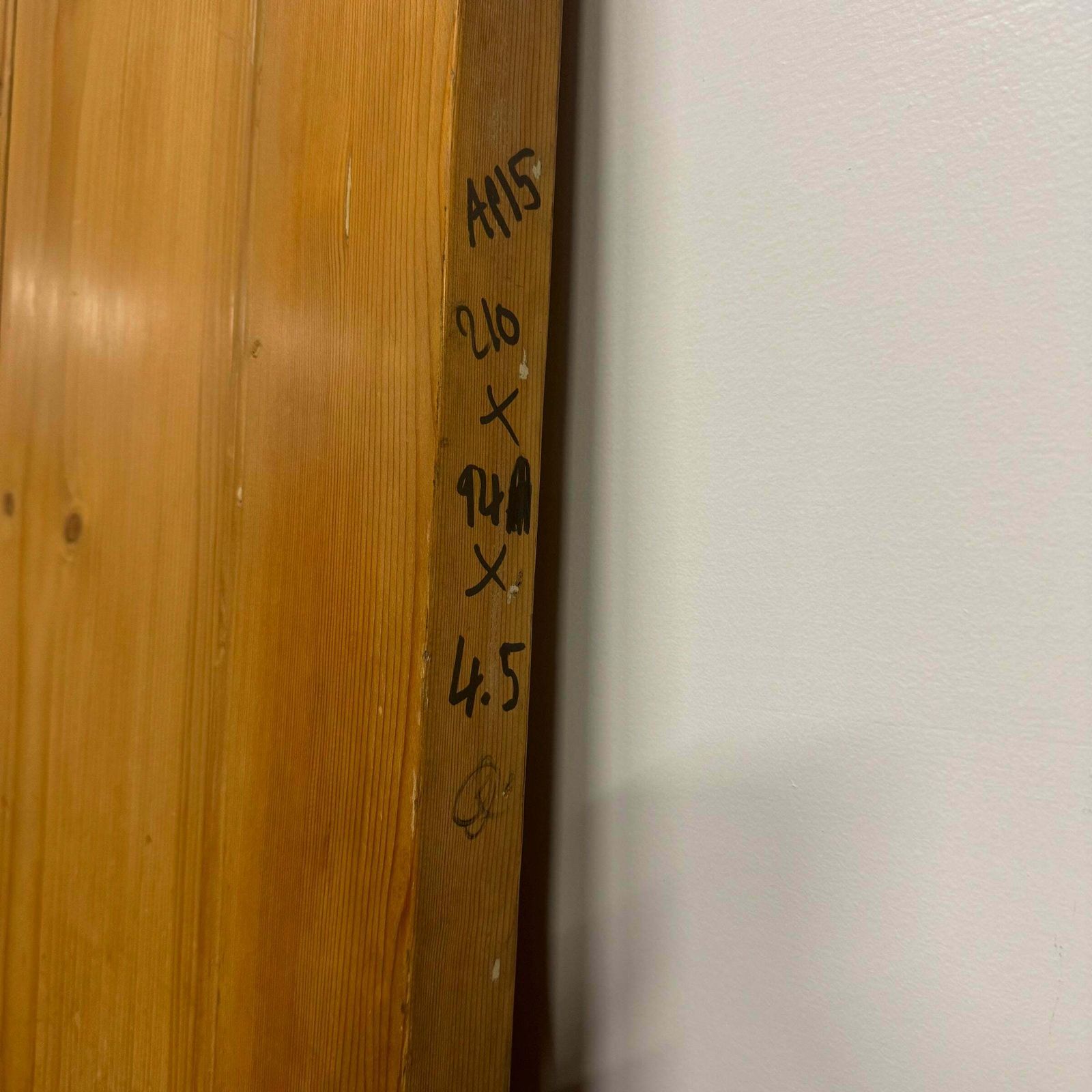 Antique Victorian Pine Door   210cm X 94cm Ap15 photo vinterior