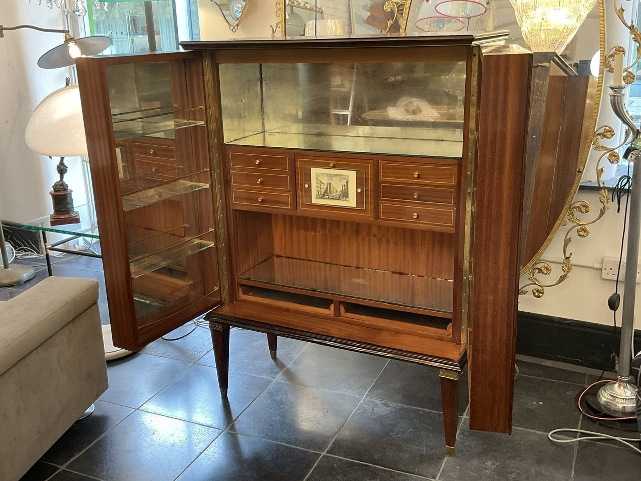 12000.0 Italian 1935 40 Bar Cabinet By Paolo Buffa photo