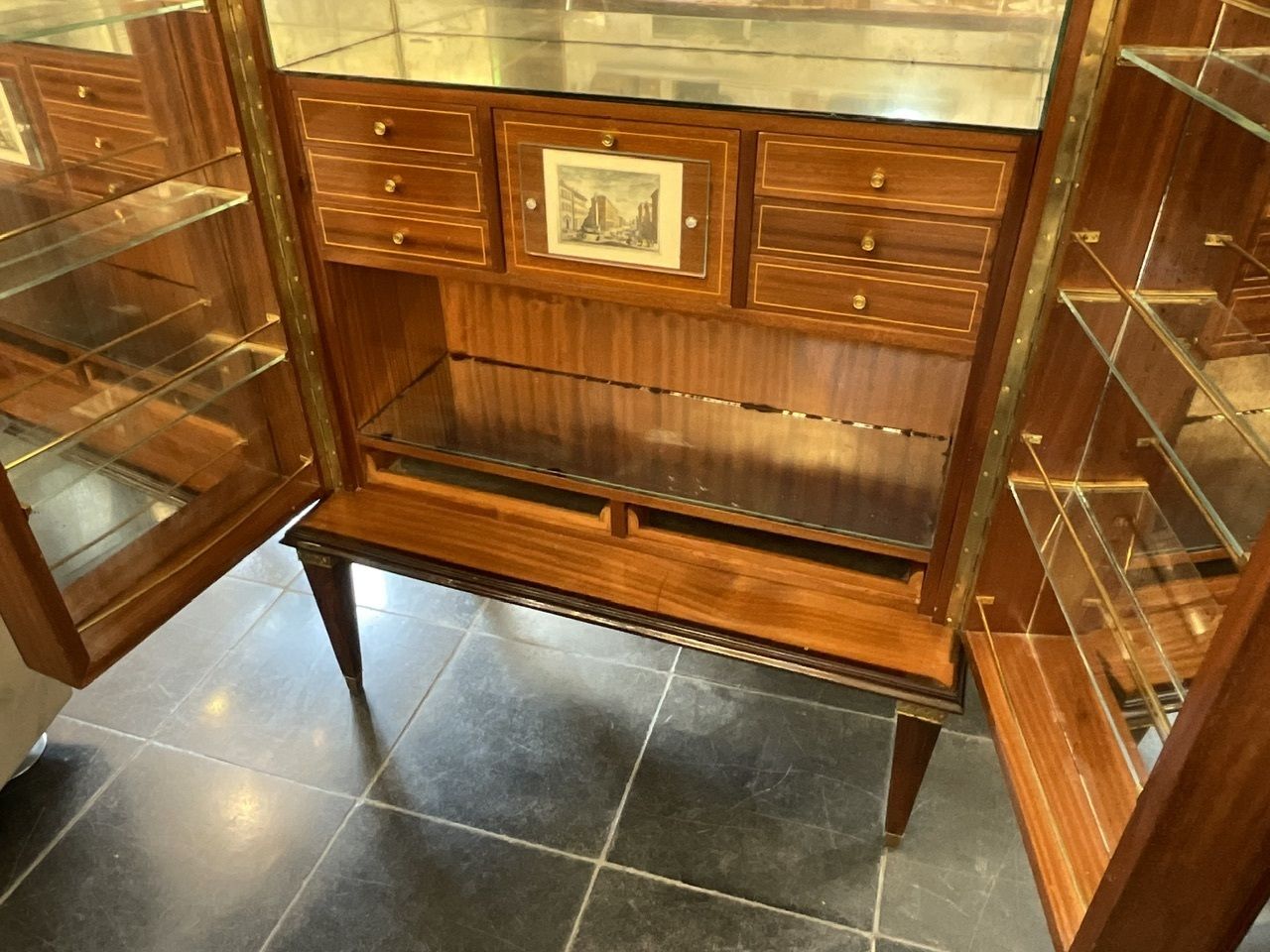 photo vinterior Italian 1935 40 Bar Cabinet By Paolo Buffa