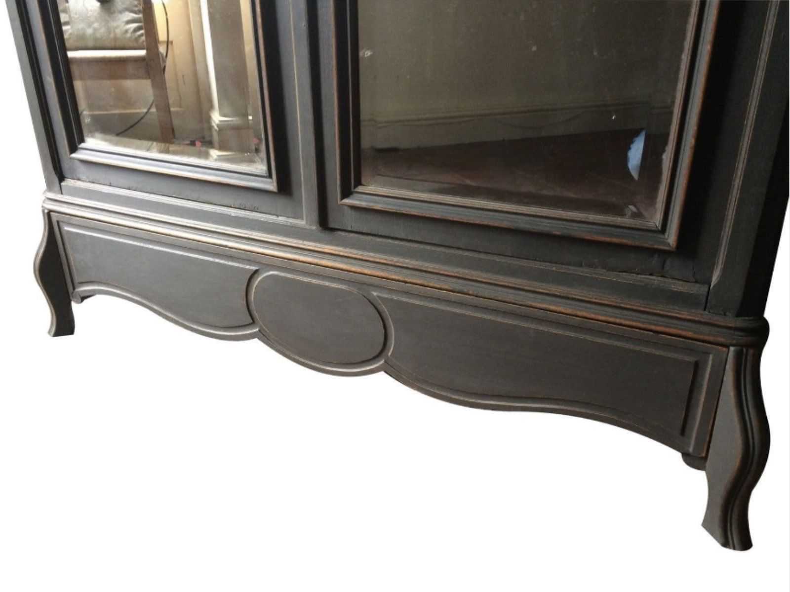 Black Painted French Mahogany Armore Hall Linen Cupboard photo for sale