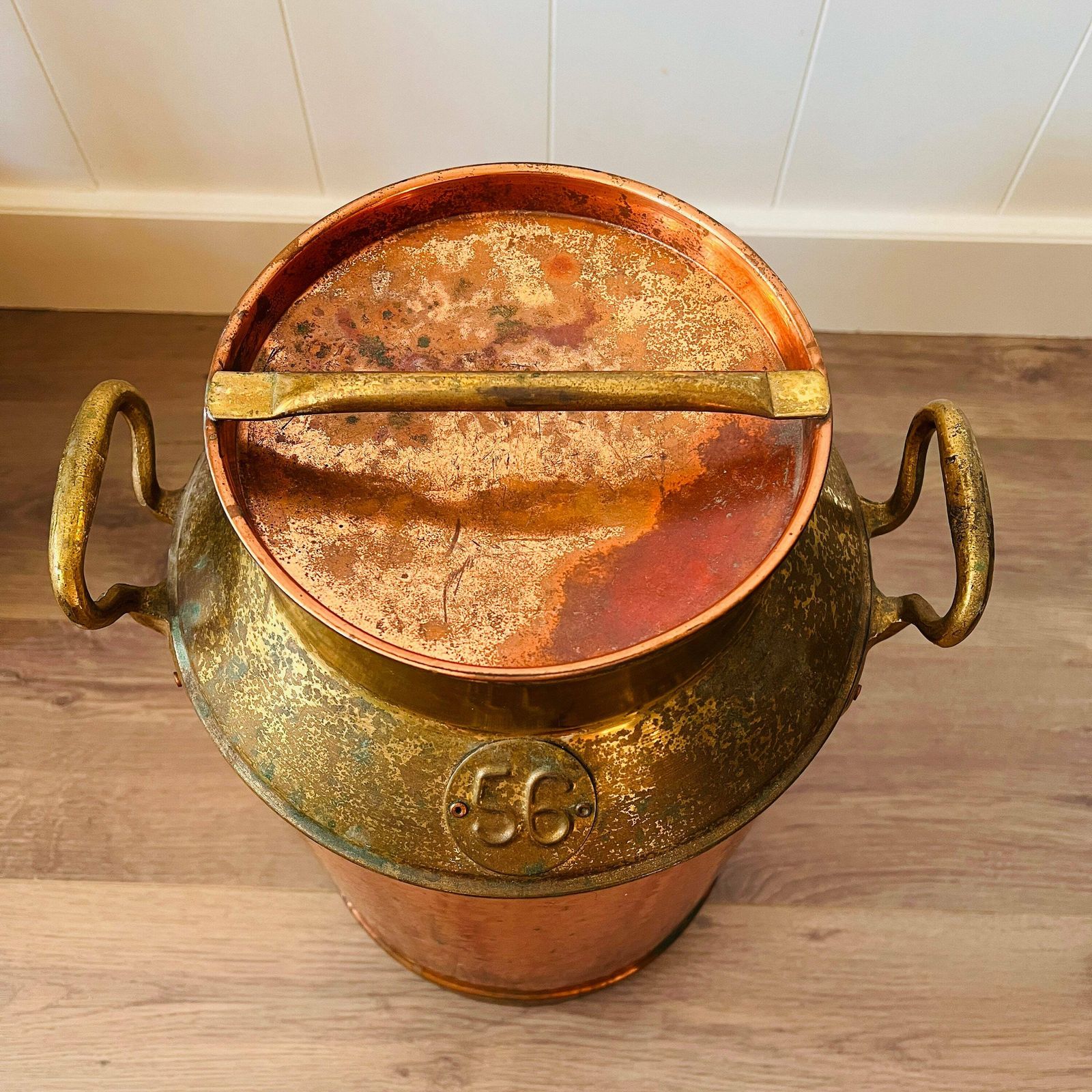 Authentieke Melkbus | Antieke Koperen Melkbus Met Handvatten | Landelijke Stijl | Ca. 1880–1900 photo buy