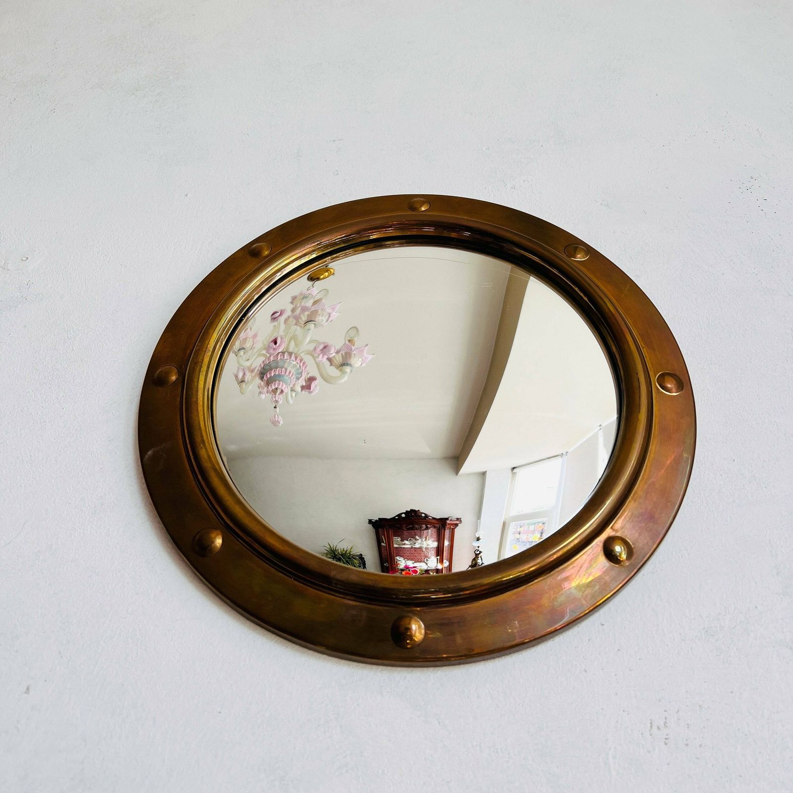 Vintage Bolle Spiegel | Hollywood Regency Woondecoratie | Interieuraccentstuk photo furniture