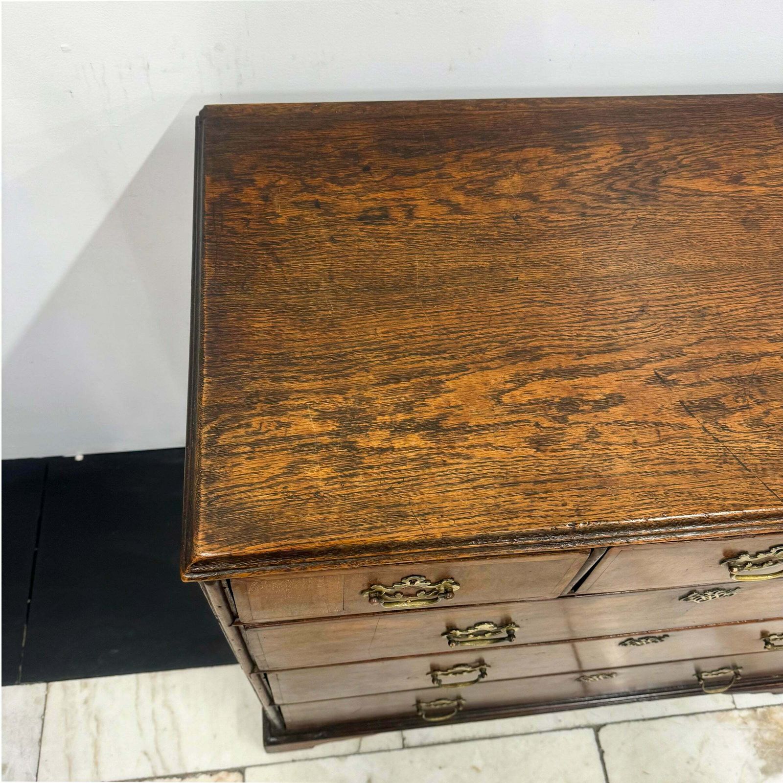 Antique 18th Century Oak And Walnut Chest Of Drawers photo buy
