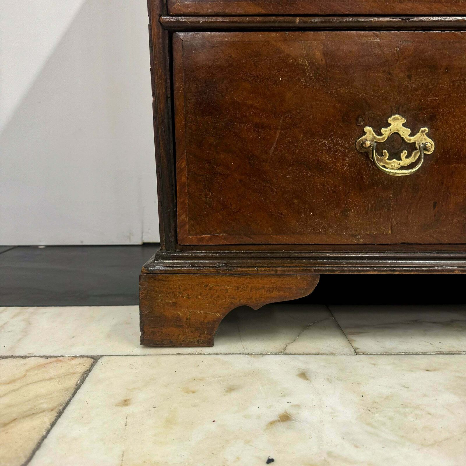 photo for sale Antique 18th Century Oak And Walnut Chest Of Drawers